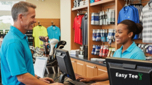 Ohio Golf Course Owners Association blog image with customer clerk exchange