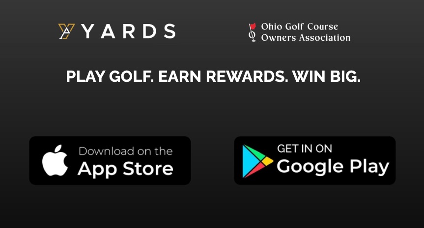 banner image for Yards Golf app partnership with Ohio Golf course Owners Association