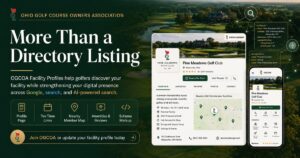 OGCOA facility profiles help golf courses improve discovery with tee time links, nearby member maps, amenities, reviews, mobile-friendly pages, and structured data for Google and AI-powered search.